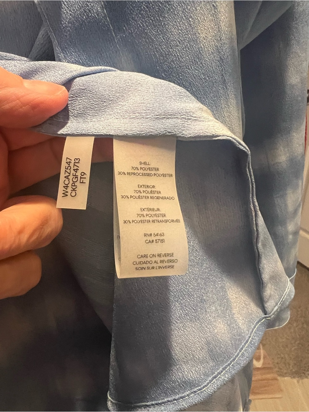 Calvin Klein Blue Tie-Dye Button-Up Shirt - Picture 2 of 3